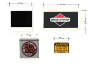 Briggs & Stratton / Rover-Scott Bonnar Model 45 Black & Red Repro Engine Decals