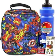 Avengers Lunch Box for Boys Set - Bundle Includes Insulated Avengers Lunch Bag Plus Water Bottle, Stickers, and More | Marvel Avengers Lunch Tote