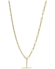 Ember Fine Jewelry 14K Paperclip Link T Bar Necklace