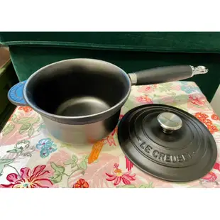 出清  Le Creuset 鑄鐵鍋 醬汁鍋 單柄 電木柄 16CM 黑［二手］