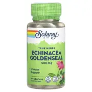 2 X Solaray, True Herbs, Echinacea Goldenseal, 500 mg, 100 VegCaps