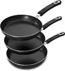 Non Stick Frying Pan Set, 3 Pcs Induction Hob Professional Chef Pan Set, Non Sti