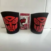 2 Transformers Neoprene Can Stubby Coolers & Playing Cards- Hit Movies TV Series