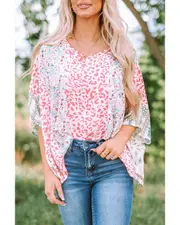 GGP Animal Floral Mix Print Cape Top S