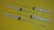 4 pcs x 10ml Syringe & 4 XTRA LONG Blunt Needles Ink Refill USA Fast Shipping