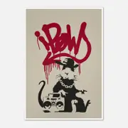 Galrie Banksy Gangsta Rat Art Print - Iconic Urban Rebellion Poster, 2004, Poster Only, 70 x 100cm (28 x 40inch)