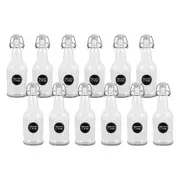 12PK Lemon & Lime Functional Secure Glass Air-Tight Lid Bottle Storage 500ml