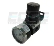 AIR IN LINE COMPRESSOR PRESSURE REGULATOR MINI SERIES, 1/4" NPT, GAUGE INCLUDED