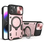 For iPhone 11 Pro Max Case, Magnetic Support Car Mount Magnetic Military Shell - Rose Gold