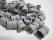 Lego 8mm x 9mm Grey Notched Wheels (50 pieces) #30027