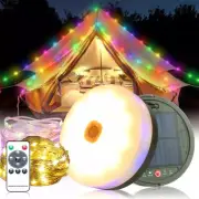 Solar Camping LED Lamp USB Rechargeable Tent Light Outdoor Hiking Remote Lantern