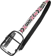 [TINEASUR] Adjustable Crossbody Bag Transparent Ethnic Inspired Sports Pouch for Travel and Outdoor Activities Lightweight and Durable Design for Daily Essentials