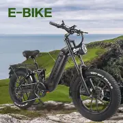 KRISTALL V20 Electric Bicycle Ebike 48V 1000W Mountain Bike 20" Fat Tire 7 Speed