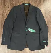 Bianco Brioni Firenze Mens High Twist 2 Button Blazer Modern Fit Sz 44L
