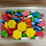 親子數學系列 原木製 六形六色萬花積木片 250PCS 數學教具