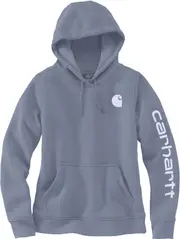Carhartt Clarksburg Logo, hoody women , color: Grey/White (V83) , size: S