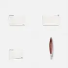 MIMCO Drift Medium Pouch Clutch Wallet White Shiny Silver NWT Dustbag