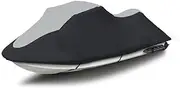 Super Heavy-Duty TOP of The LINE Jetski Cover Compatible for Yamaha Wave Runner FX Cruiser HO 2004-2011 Jet Ski PWC Cover Black/Grey