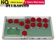 HAMGEEK HG-J002 Mini Game Arcade Controller Arcade Stick with Red Buttons for PC