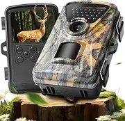 MAXDONE Trail Camera - Game Camera with Night Vision, 1520P 28MP Hunting Camera, Trail Cam 0.2s Trigger Time Motion Activated with 850nm Game Cameras and 2” LCD Wildlife Camera for Outdoor Wildlife