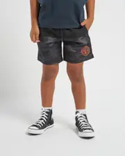 [Dexter] Dexter Toddlers' Split Elastic Waist Shorts in Black/Camo 0 Black/Camo