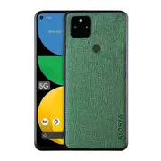 For Google pixel 5A 5G AIORIA Textile Fabric Shockproof Soft TPU Heavy Duty Slim Back Case Cover (Green)