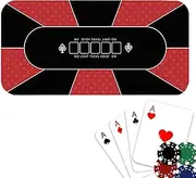 Poker Table Cloth - Rubber Poker Table Mat | Game Table Covers, Anti-Slip Holdem Poker Mat, Table Cloth, Poker Table Tops, Poker Table Top Mat for Poker, Theme, Poker Night