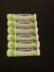 ~ 6 Tubes Sealed New Chapstick Green Apple .15 Oz ~