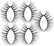 EXQUIMEUBLE 10Pairs Cat Eye Fake Lashes Wispy Makeup Strips Comfortable Flexible False Eyelashes for Bigger Lashes Bulk present for Women