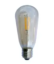 LED Filament Globes Amber ST57 B22/E27 4W Set of 2