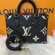 [二手] LV M45659經典ONTHEGO PM系列Empreinte皮革手提/斜背包(黑/