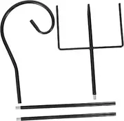 Toddmomy Classic Garden Shepherd Hook Solid Iron Holder for Outdoor Decor for Plant Hanger Flower Pot Bird Feeder Retro Charm Suitable for Wedding Holiday
