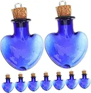 Garneck 10Pcs Small Glass Wishing Bottles with Cork Stoppers Miniature Jars for Crafts DIY Projects and Party Favors for Creative Decor and Storage