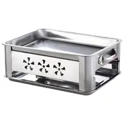 36CM Portable Stainless Steel Outdoor Chafing Dish BBQ Fish Stove Grill Plate LUZ-ChafingDishFish36cm