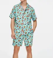 NEW PETER ALEXANDER MENS VEGEMITE SHORTIE PJ TOP + SHORTS SET RRP$119 XXL