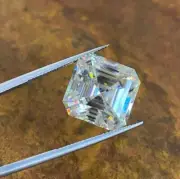 1CT Asscher Cut Natural D Color Lab-grown Diamond VVS1 Clarity Certified