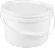 SOLUSTRE Versatile Plastic Bucket with Lid Water Storage Container for Cleaning Supplies Gardening and Household Use Compact Low Profile Design for