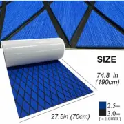 Marine Nonslip Teak Decking Pad EVA Foam Boat RV Flooring Yacht Mat Blue Diamond