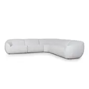 Howse Corner Fabric Sofa - Silver Grey