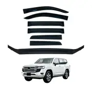 Wide Type Weather Shields + Bonnet Protector for Toyota Land Cruiser 200 Series 2016-2021