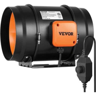 8 in. Inline Duct Fan 750 CFM with Variable Speed Controller, Quiet AC-motor Fan