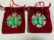 2 ELF the Broadway Musical 2 LOGO CHRISTMAS ORNAMENT NEW!! 2 SET
