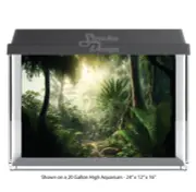 Forest Jungle Woods Trees Polyester Fish Tank Glass Backdrop Aquarium Background