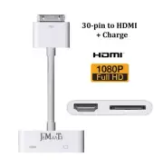 JEMAATX 30-Pin to HDMI Digit AV Adapter Video Converter Charge Support iOS 9.2