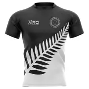 Airo Sportswear 2025-2026 New Zealand All Blacks Fern Concept Rugby Shirt Black XXL