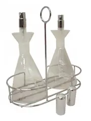 (31070) Game Shakers + Oil & Vinegar Drizzlers Cruet Glass Cone Spray Small