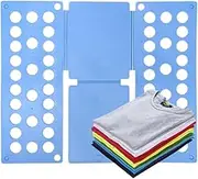 Naisfei T Shirts Clothes Folder Boards,Laundry Folder Home Storage Tool, Fast and Fun Board,Clothes T Shirt Top Folder Folding Board Flip Fold Laundry Organizer(Blue)