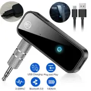 USB Wireless Transmitter Receiver 2in1 Audio Adapter 3.5mm Aux Car for Bluetooth