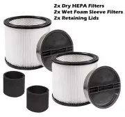 2 Pack Wet/Dry Cartridge Filter Kit for Shop-Vac MSC85L600C MSC85M250B MSCQPL55
