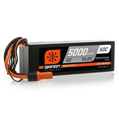 Spektrum 5000mah 4S 14.8V 50C, HC, IC5 - SPMX50004S50H5
